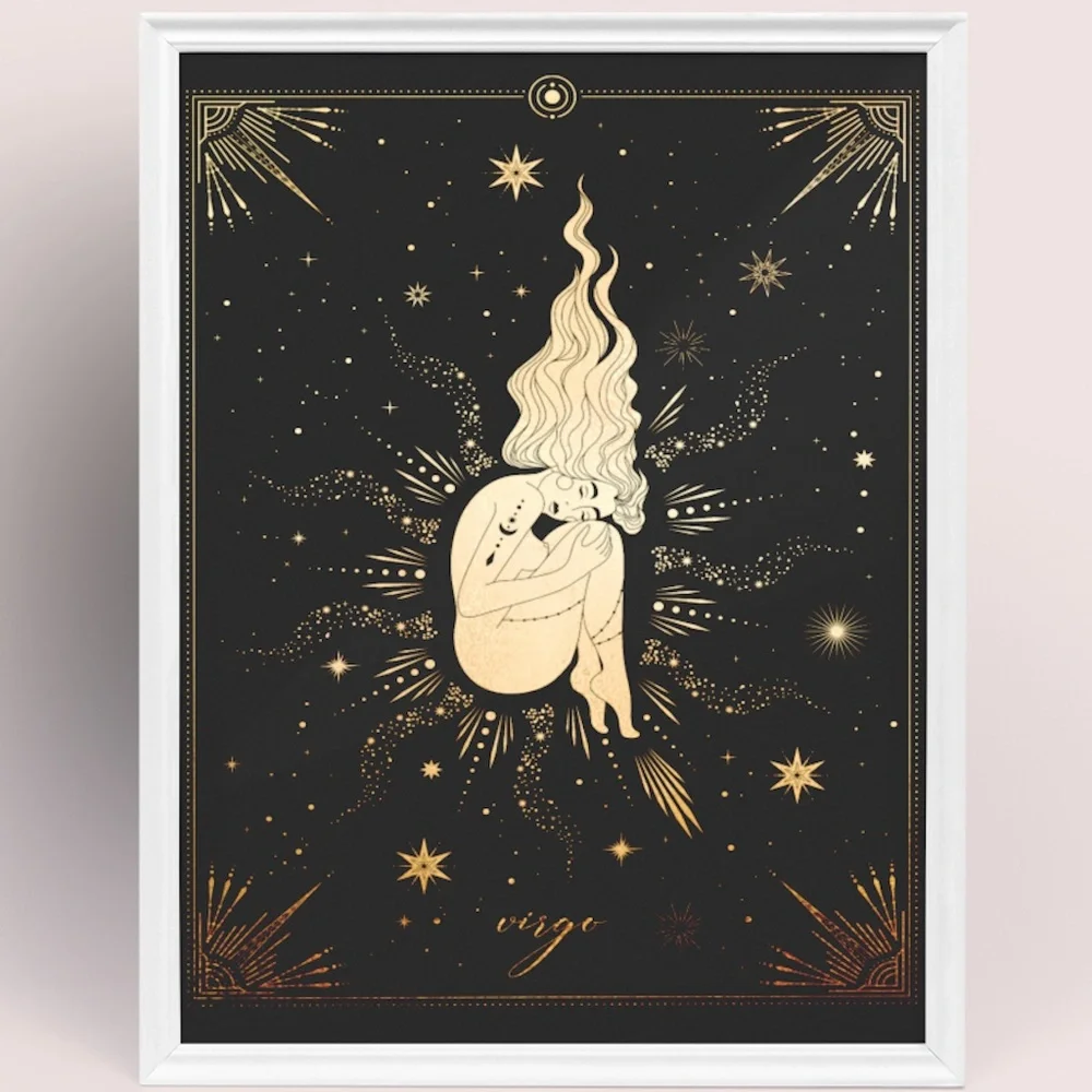 Virgo Wall Art Celestial Zodiac Print Poster Unframed - Picture 3 of 16